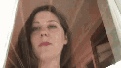 Window Licker Woman Dilated Eyes GIF