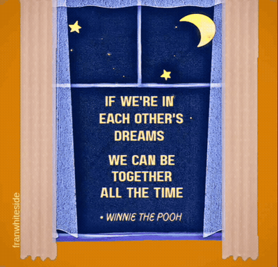 Window With Winnie The Pooh Quote GIF