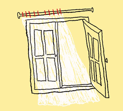 Windy And Curtain Opening GIF