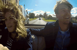 Windy Car Ride GIF