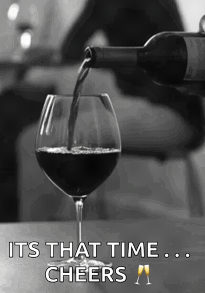 Wine Bottle Poured Into Glass Cheers GIF