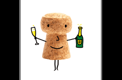 Wine Cork Cartoon Champagne Popping GIF