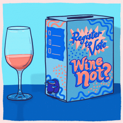 Wine Not Box Next To Glass GIF