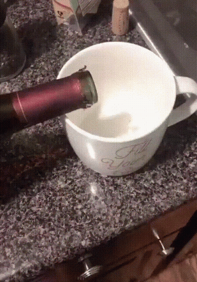 Wine Poured Into Cup Saying I Love You GIF