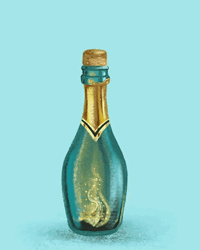 Wine Sparkling Bubbles GIF