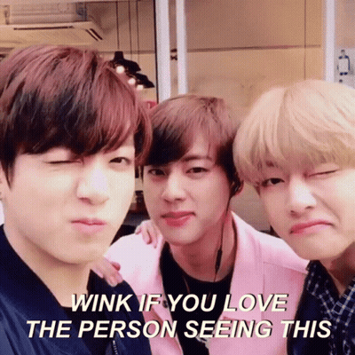 Wink If You Love The Person Seeing This Three Young Men GIF