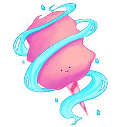Winking Cotton Candy Swirl GIF