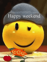 Winking Emoji Happy Weekend GIF