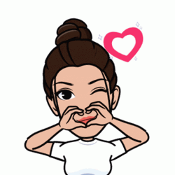 Winking Girl Formed Hand Animated Heart