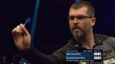 Winmau Dart Board First Round International Darts Open GIF