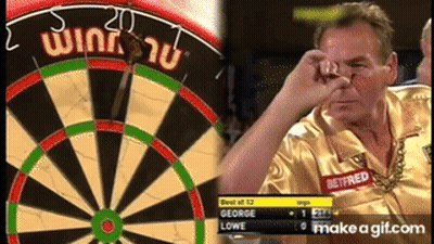 Winmau Dart Board First Round International Darts Open GIF