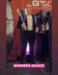 Winner Dance With Trophy