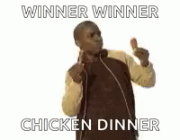 Winner Eating Chicken