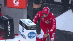 Winner Kyle Larson Waving Towel GIF