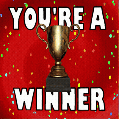 Winner Trophy With Red Background GIF