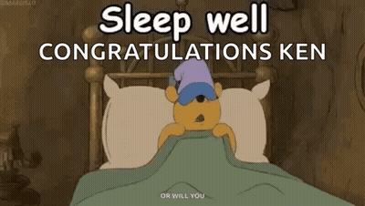 Winnie Pooh Laying Bed Sleep Well Congratulations Ken GIF