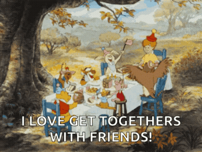 Winnie The Pooh And Friends Saying I Love Get Togethers GIF