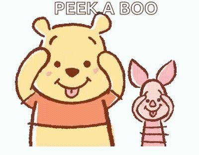 Winnie The Pooh And Piglet Covering Eyes GIF