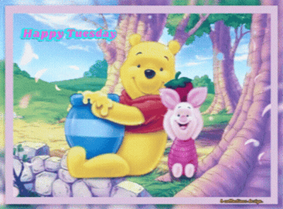 Winnie The Pooh And Piglet Happy Tuesday GIF
