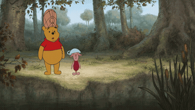 Winnie The Pooh And Piglet In The Woods GIF