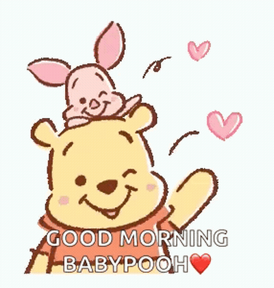 Winnie The Pooh And Piglet Saying Good Morning Baby Pooh GIF