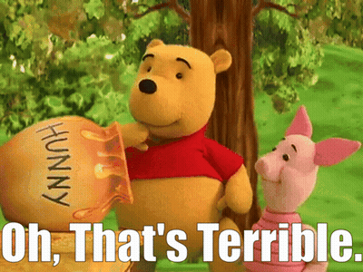 Winnie The Pooh And Piglet Saying Oh That's Terrible GIF