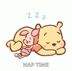 Winnie The Pooh And Piglet Take Nap Time GIF