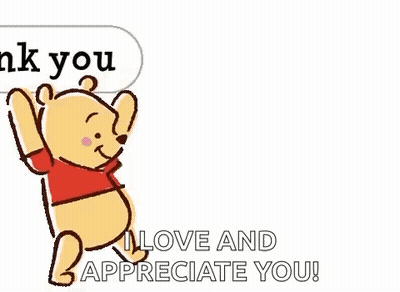 Winnie The Pooh And Piglet Waving Saying Thank You GIF
