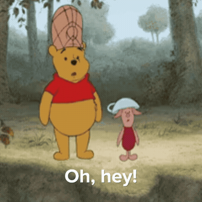 Winnie The Pooh And Piglet With Oh Hey GIF