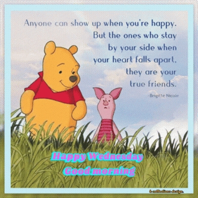 Winnie The Pooh And Piglet With Quote GIF