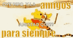 Winnie The Pooh And Tigger Abrazo GIF