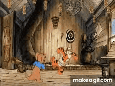 Winnie The Pooh And Tigger Dancing Together GIF