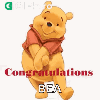 Winnie The Pooh Congratulating Bea GIF