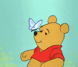 Winnie The Pooh Cute Butterfly GIF