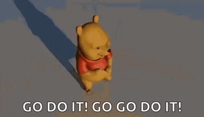 Winnie The Pooh Dancing Saying Go Do It GIF