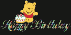 Winnie The Pooh Disney Happy Birthday GIF