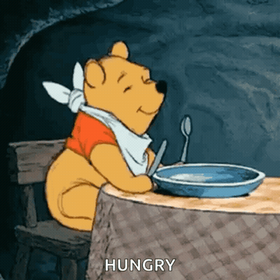 Winnie The Pooh Eating Food With Spoon GIF