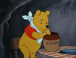 Winnie The Pooh Eating Honey From The Jar GIF
