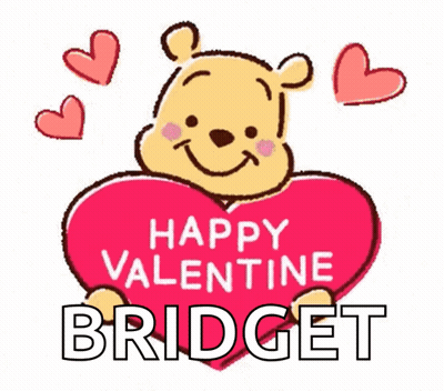 Winnie The Pooh Holding Heart Saying Happy Valentine Bridget GIF