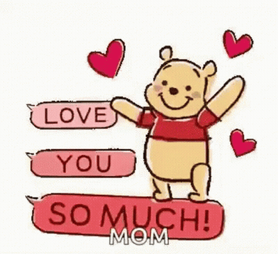 Winnie The Pooh Holding I Love You Sign GIF