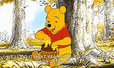 Winnie The Pooh Holding Pot Of Honey GIF