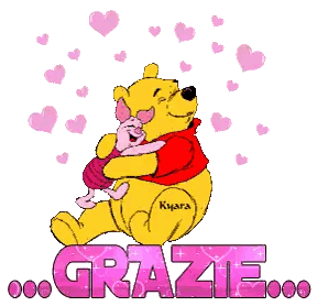 Winnie The Pooh Hugging Piglet Grazie Sticker