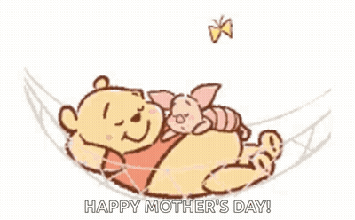 Winnie The Pooh Is Sleeping In A Hammock With Piglet And A Butterfly . GIF