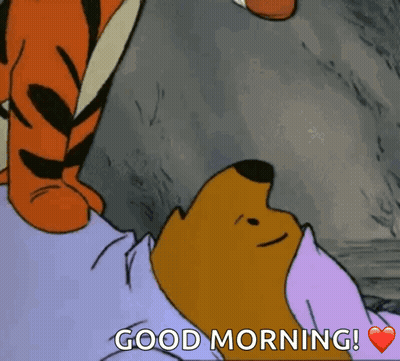 Winnie The Pooh Laying Down Saying Good Morning GIF