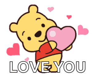 Winnie The Pooh Love Ya Heart GIF
