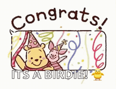 Winnie The Pooh , Piglet , And Piglet Are Celebrating A Birthday With Balloons And Streamers . GIF
