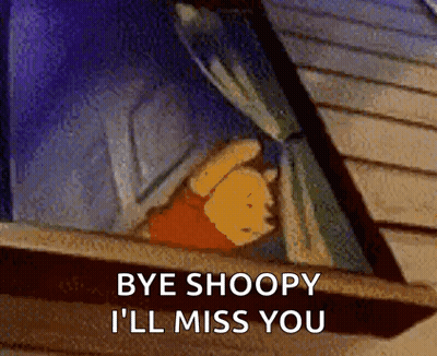 Winnie The Pooh Saying Bye Snoopy GIF