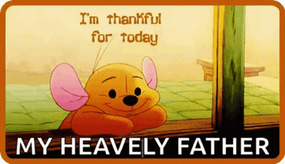 Winnie The Pooh Saying I'm Thankful For Today GIF