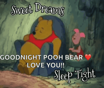 Winnie The Pooh Saying Sweet Dreams GIF