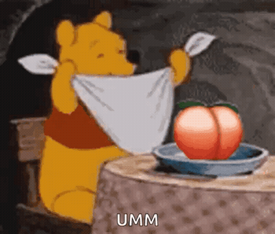 Winnie The Pooh Table Towel Peach GIF